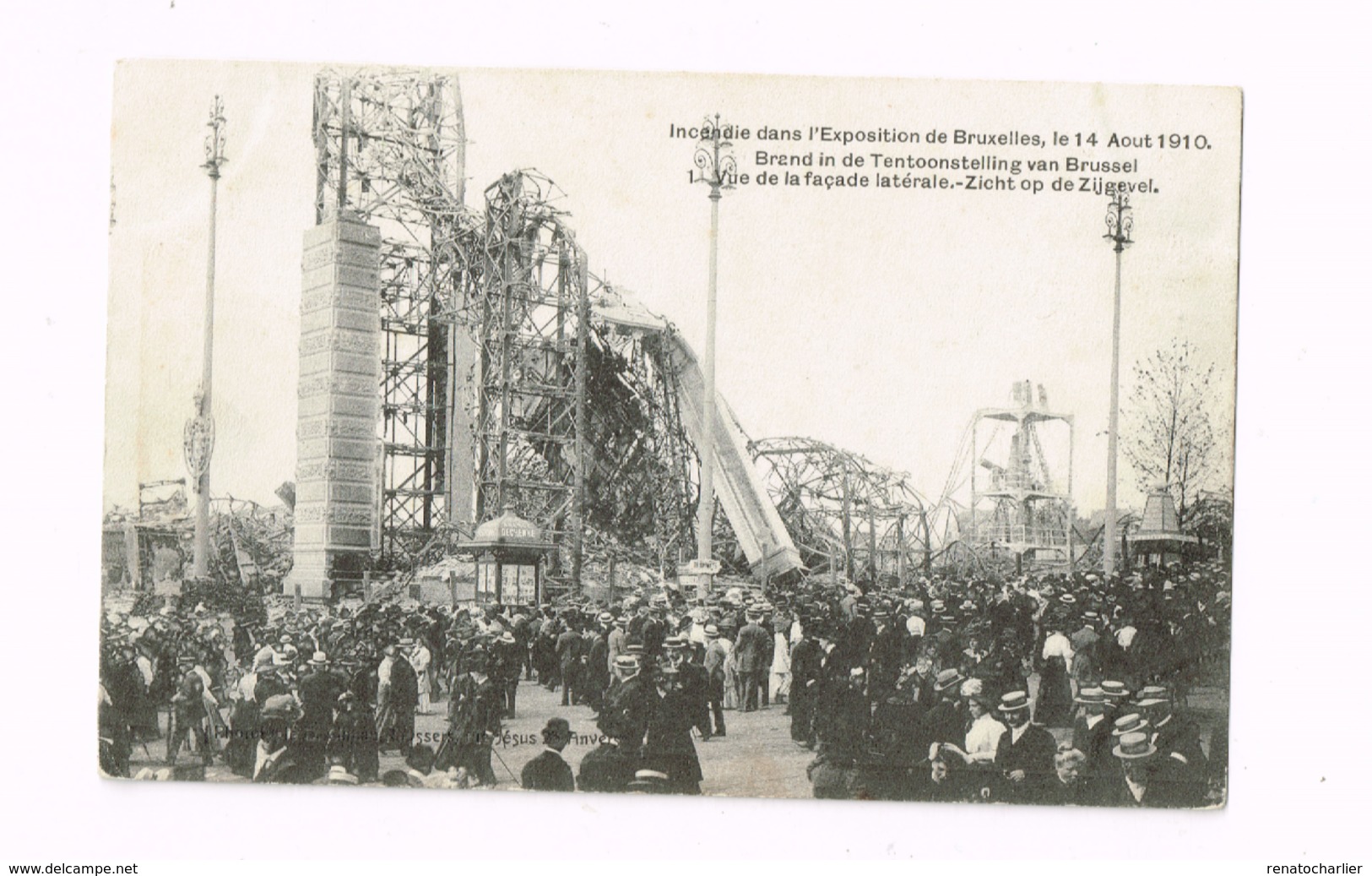 Incendie Dans L'exposition De Bruxelles Le 14 Août 1910. - Weltausstellungen