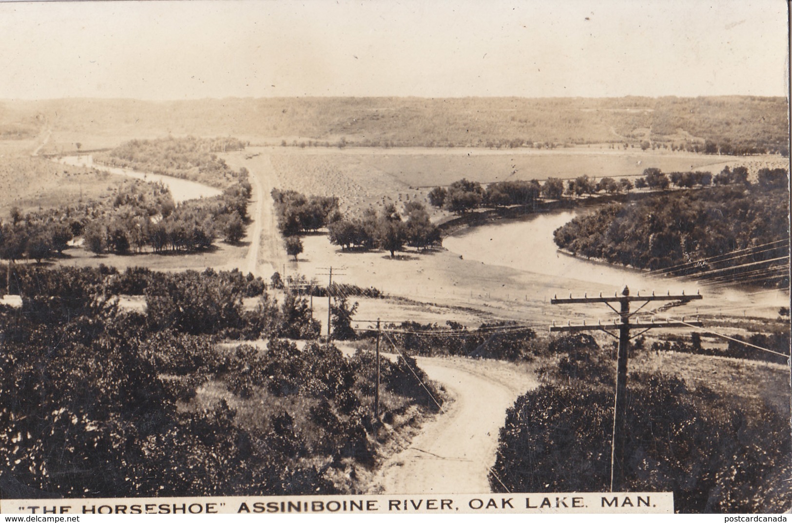 RPPC REAL PHOTO POSTCARD OAK LAKE MANITOBA - Other & Unclassified