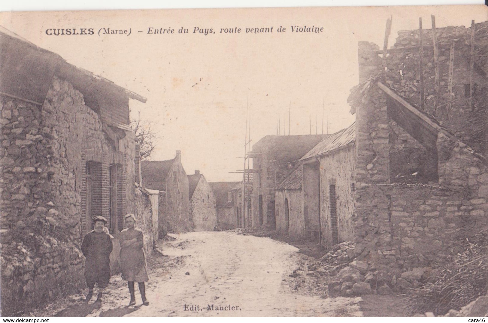 CPA - CUISLES (Marne) - Entrée Du Pays, Route Venant De Violaine - Autres & Non Classés