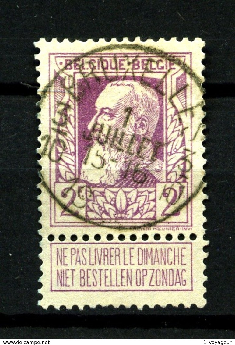 BELGIQUE - YT 80 - 2F Violet Léopold II - Oblitéré - Très Beau - 1905 Grosse Barbe