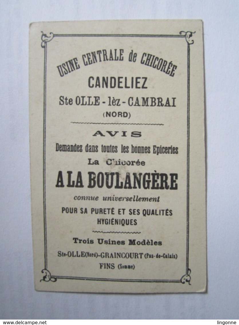 CHROMO CHICORÉE A LA BOULANGÈRE CANDELIEZ à SAINTE OLLE LES CAMBRAI (Nord) GRAINCOURT FINS - Thé & Café