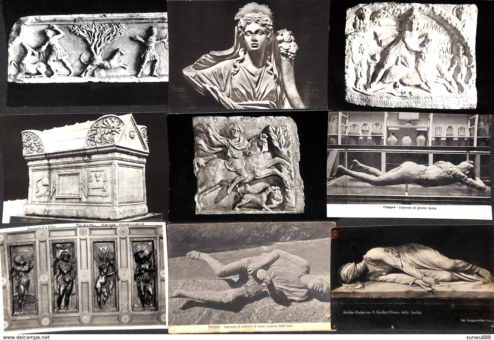 Lot 139 cartes - Art Religion Sculpture Archéologie Bois Pierre Nus.... voir zie see scans.