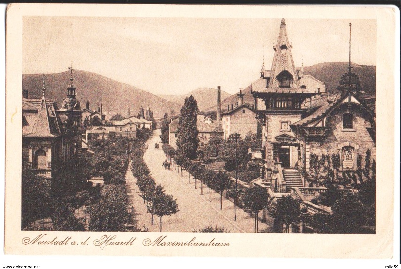 Neustadt A. D . Haardt. Maximilianstrasse. De G. Machat 8° Génie. Escadre 13. SP. 200 à Son Ami. 1919. - Neustadt (Holstein)