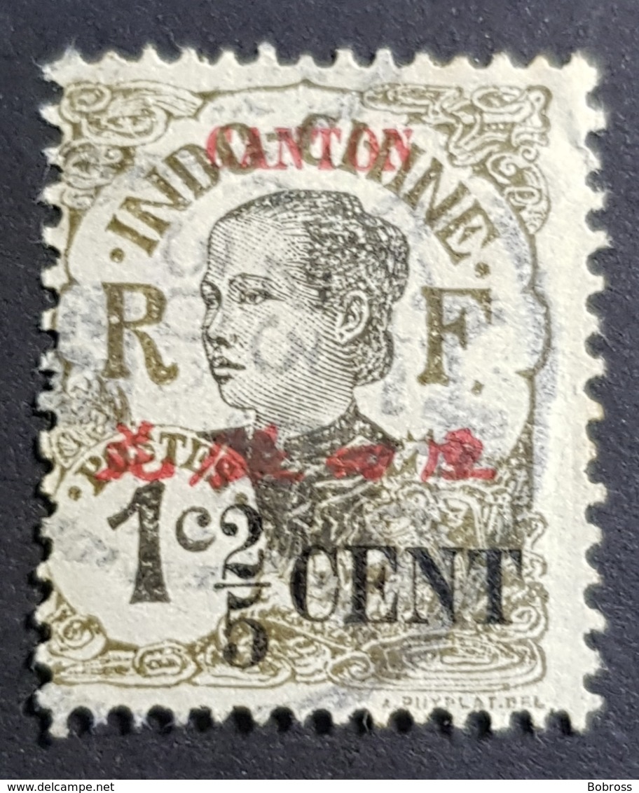 1919 Indochina Postage Stamp Overprinted "Canton", China, Republique Française, *,**, Or Used - Usados