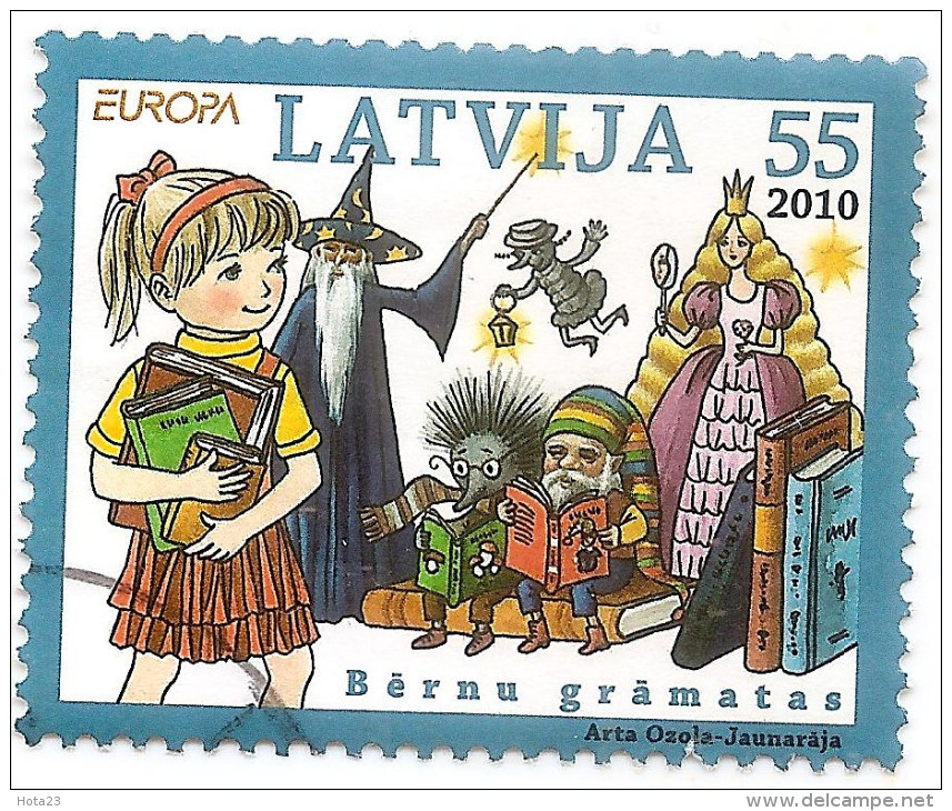 Latvia  Europa CEPT 2010  Children Book  Hedgehog + Gnome ,doll,poppet 	Used (o) - Letland