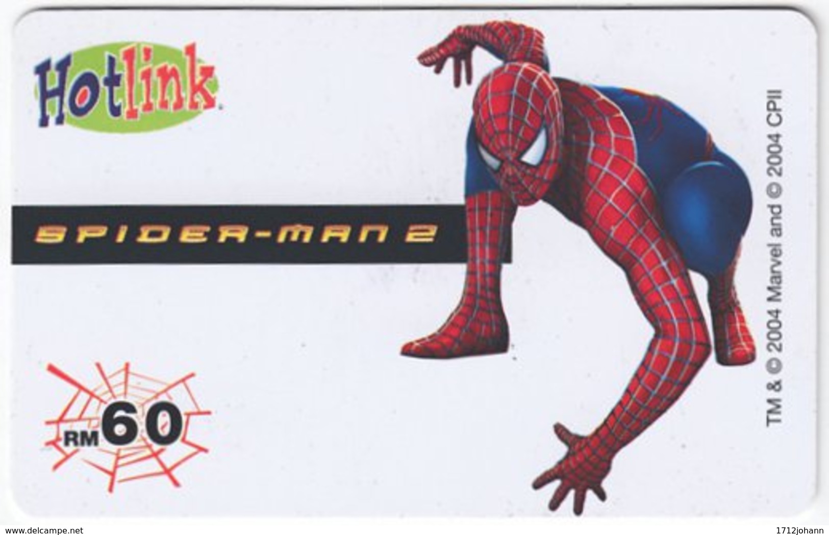 MALAYSIA A-559 Prepaid Maxis - Cinema, Spider Man - Used - Malaysia