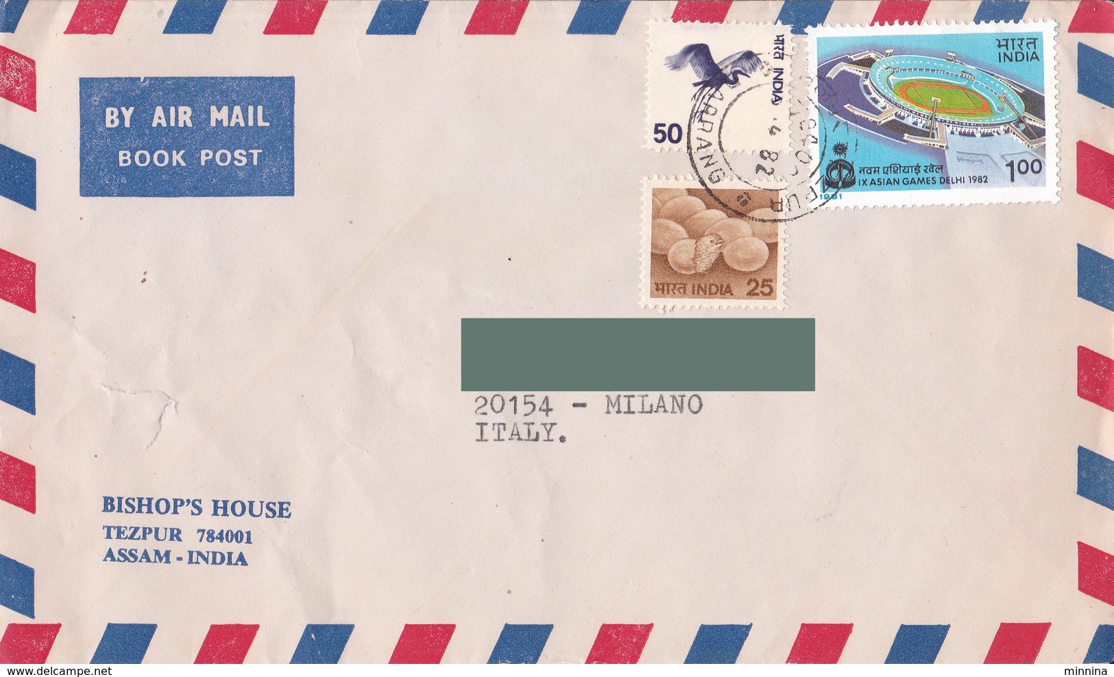 India Per Italia 1982 - By Air Mail - Posta Aerea - Storia Postale