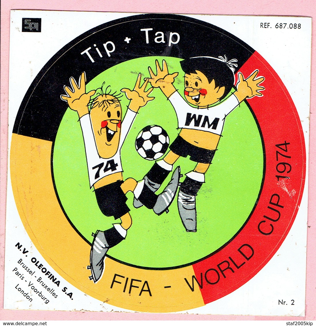 Sticker - Tip + Tap - FIFA - WORLD CUP 1974 - N° 2 - Stickers