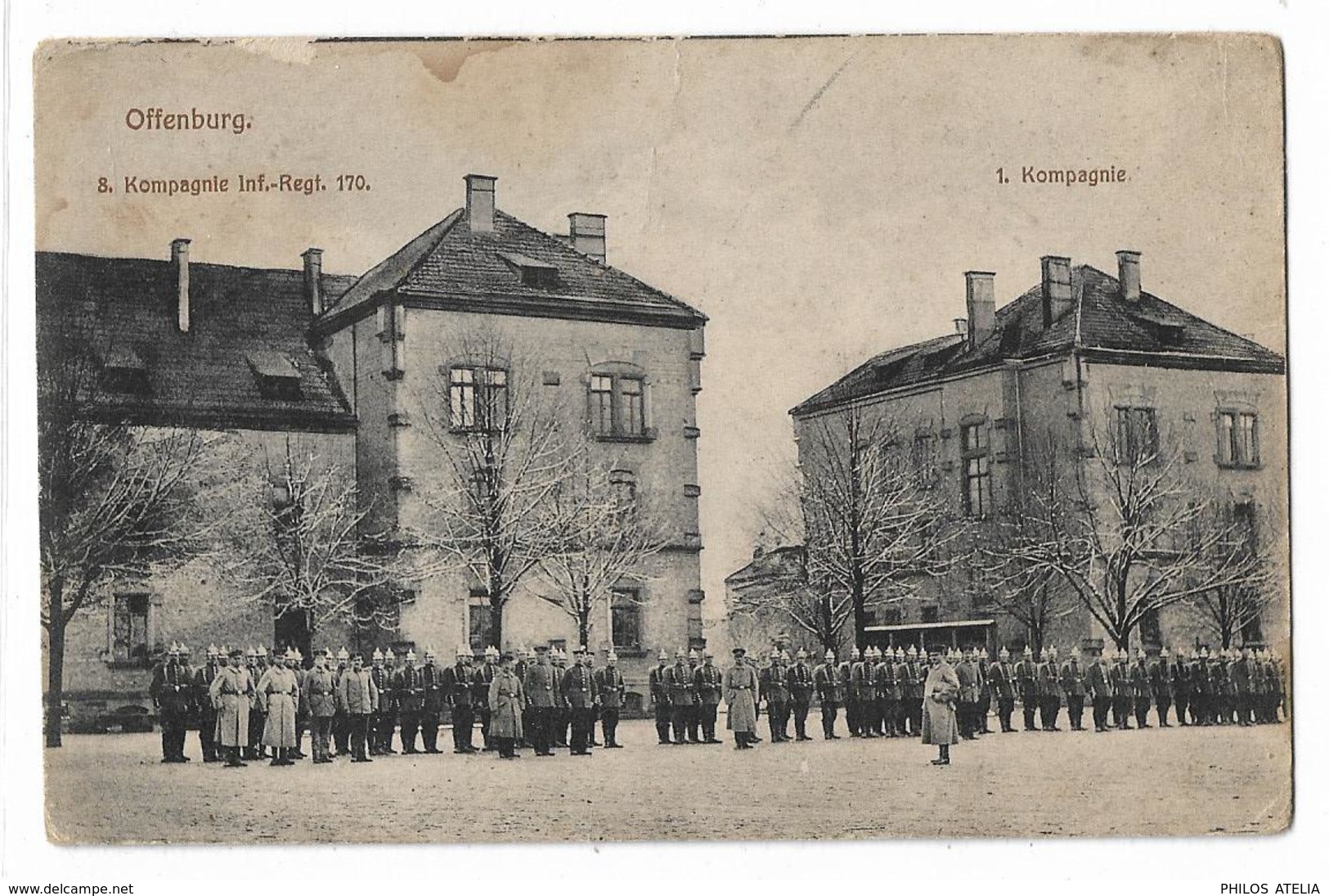 CPA Offenburg 8 Kompagnie Inf Regt 170 1 Kompagnie Otto Ebner Appenweier N°912 - Offenburg