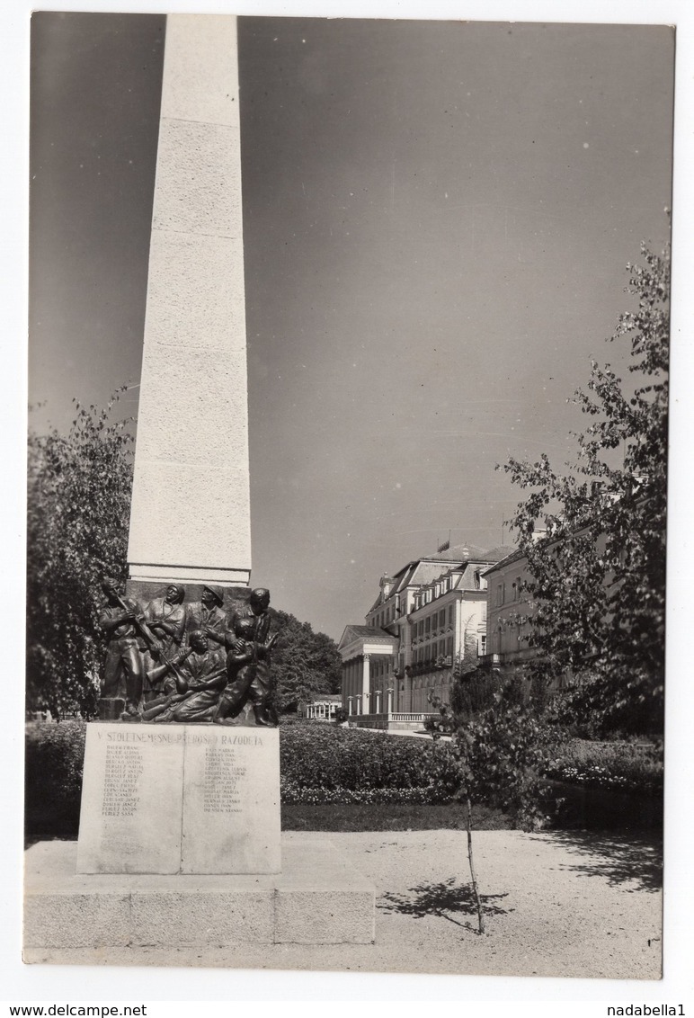 1958 YUGOSLAVIA, SLOVENIA, ROGASKA SLATINA, MONUMENT, ILLUSTRATED POSTCARD,  USED - Yugoslavia