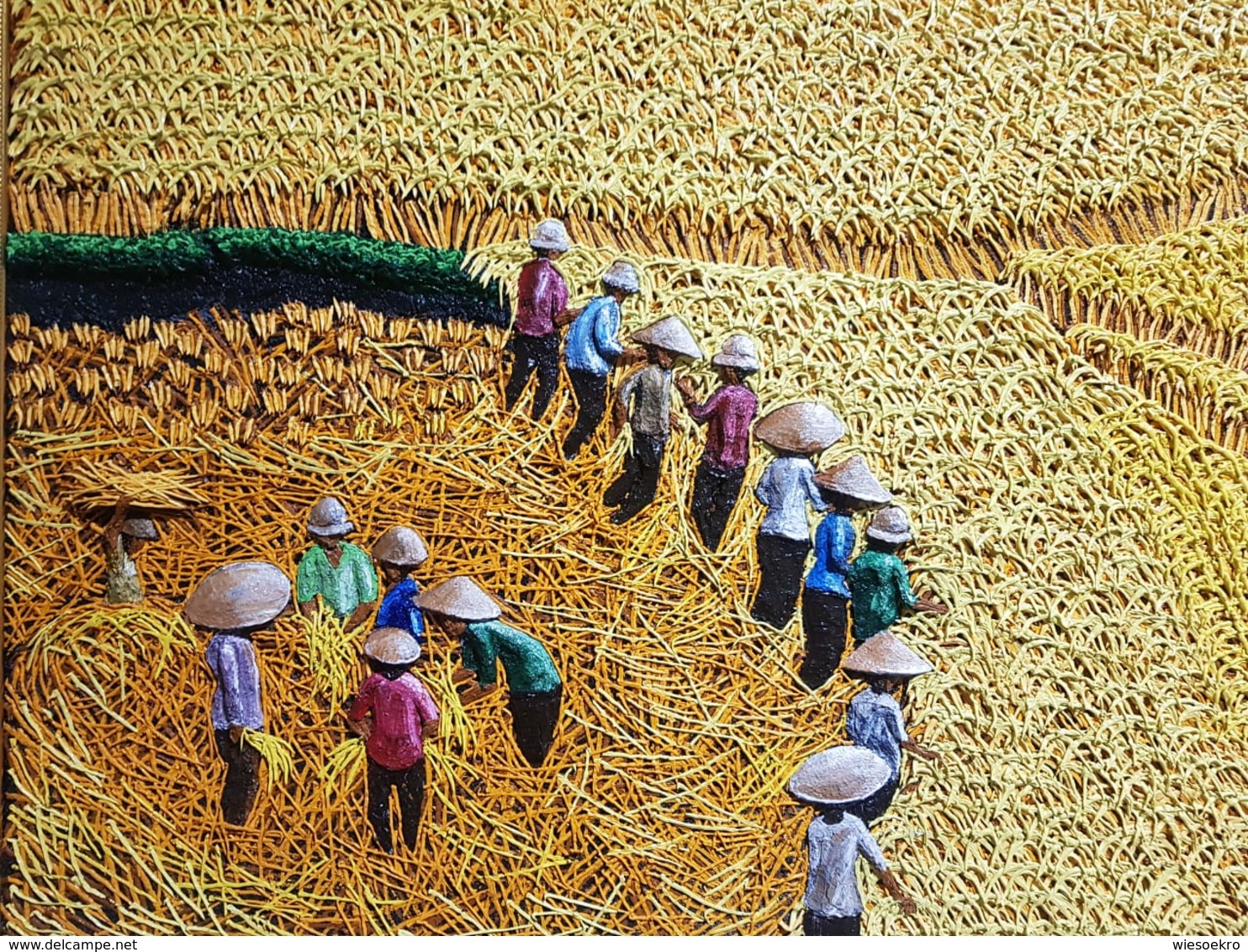 Golden Harvest, Original By Deceased Famous Painter, Made Kedol Subrata, Bali - Oils