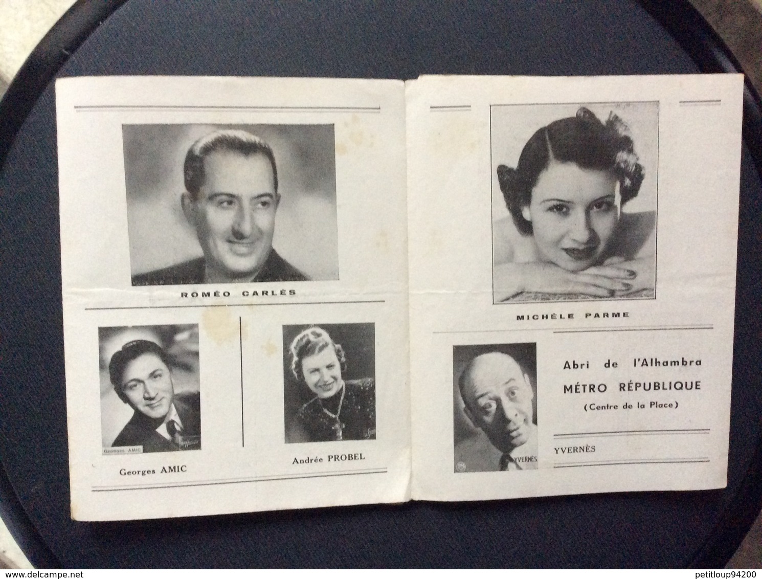 PROGRAMME ALHAMBRA  Music-Hall  *SATURNIN FABRE  Le Monde Sans Argent  SEPTEMBRE 1943 - Programmes