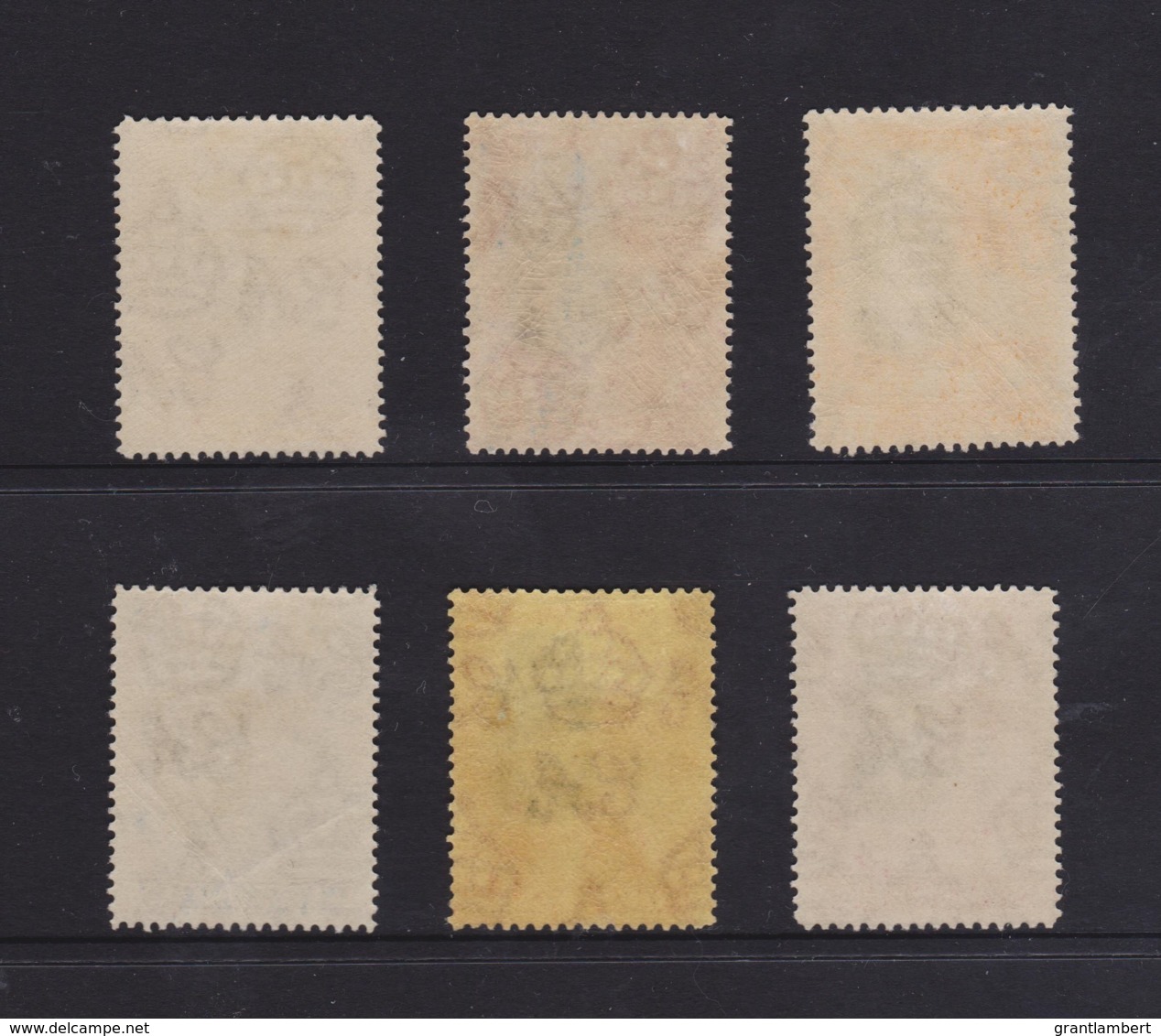 Gambia 1922 - Portrait & Shield Range From 1d To 6d MH  SG 124, 125, 127, 128, 129, 131 - Gambia (...-1964)