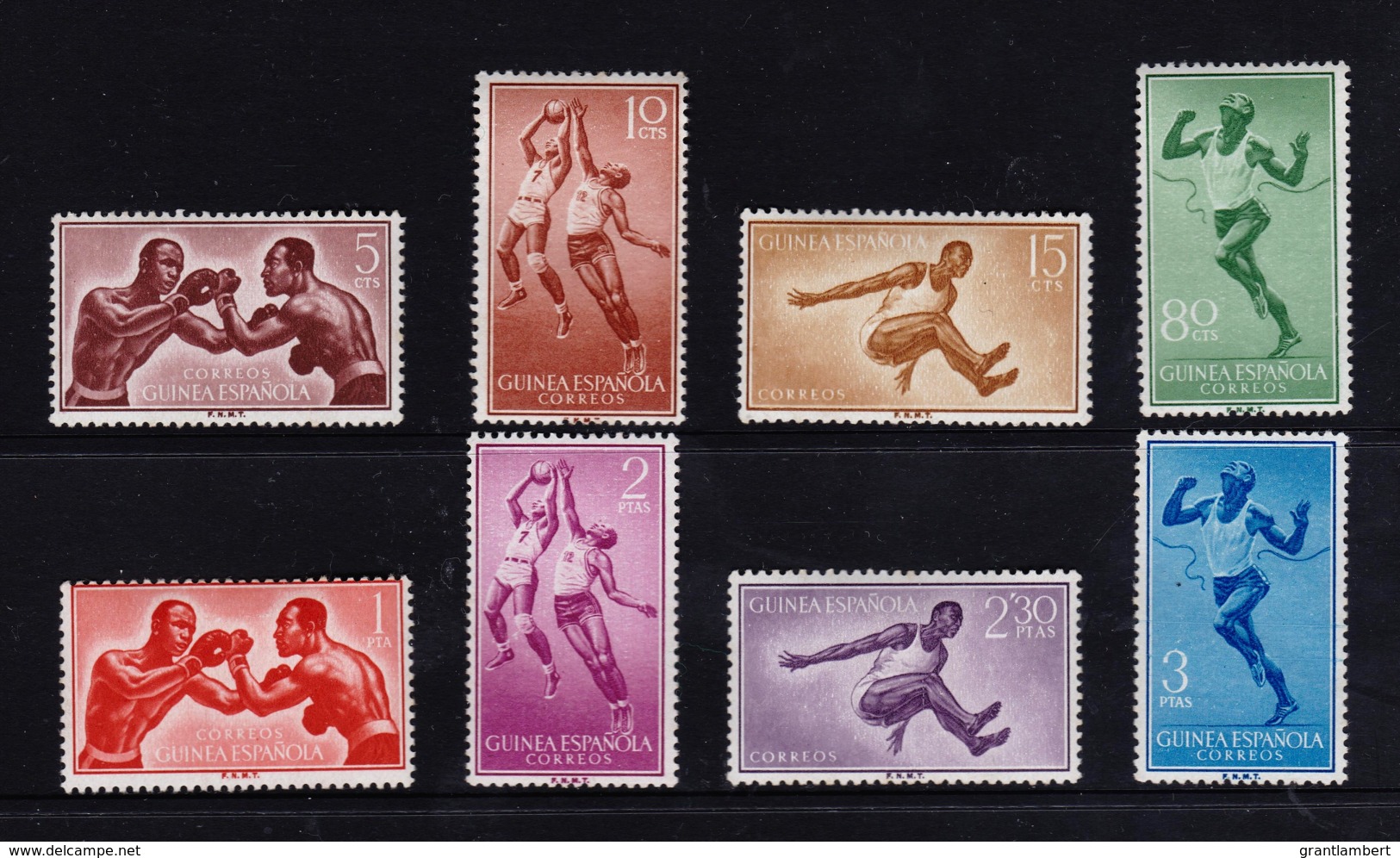 Spanish Guinea 1958 Sports Set Of 8 MH - Guinea Española