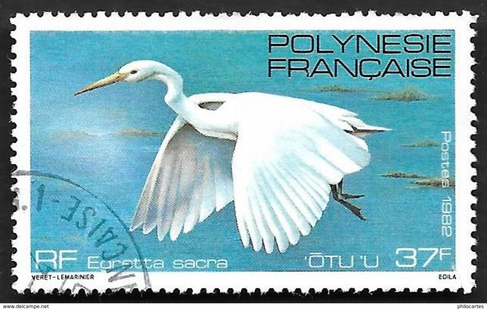 POLYNESIE 1982 -  YT  189 -  Aigrette - Oblitéré - Oblitérés