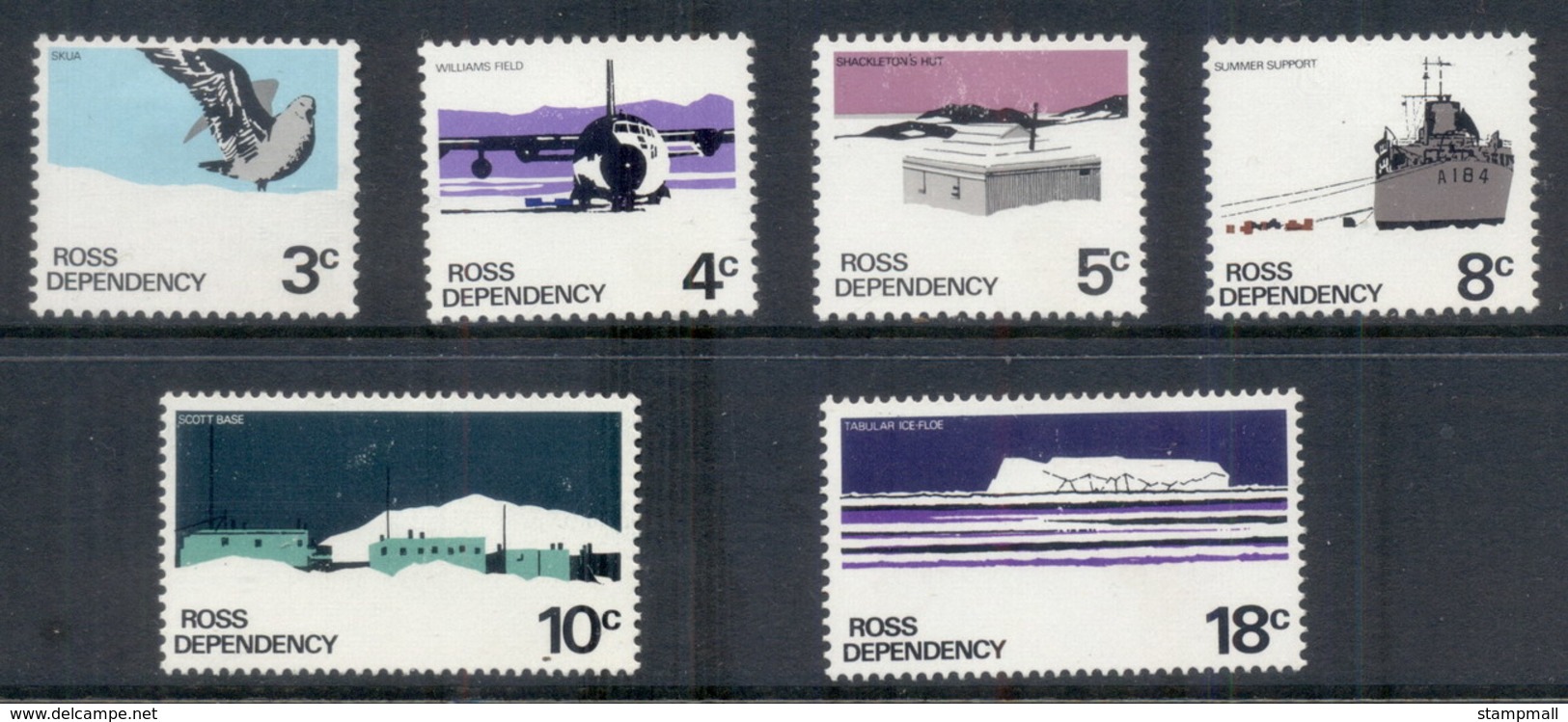 Ross Dependency 1972 Views MLH - Unused Stamps