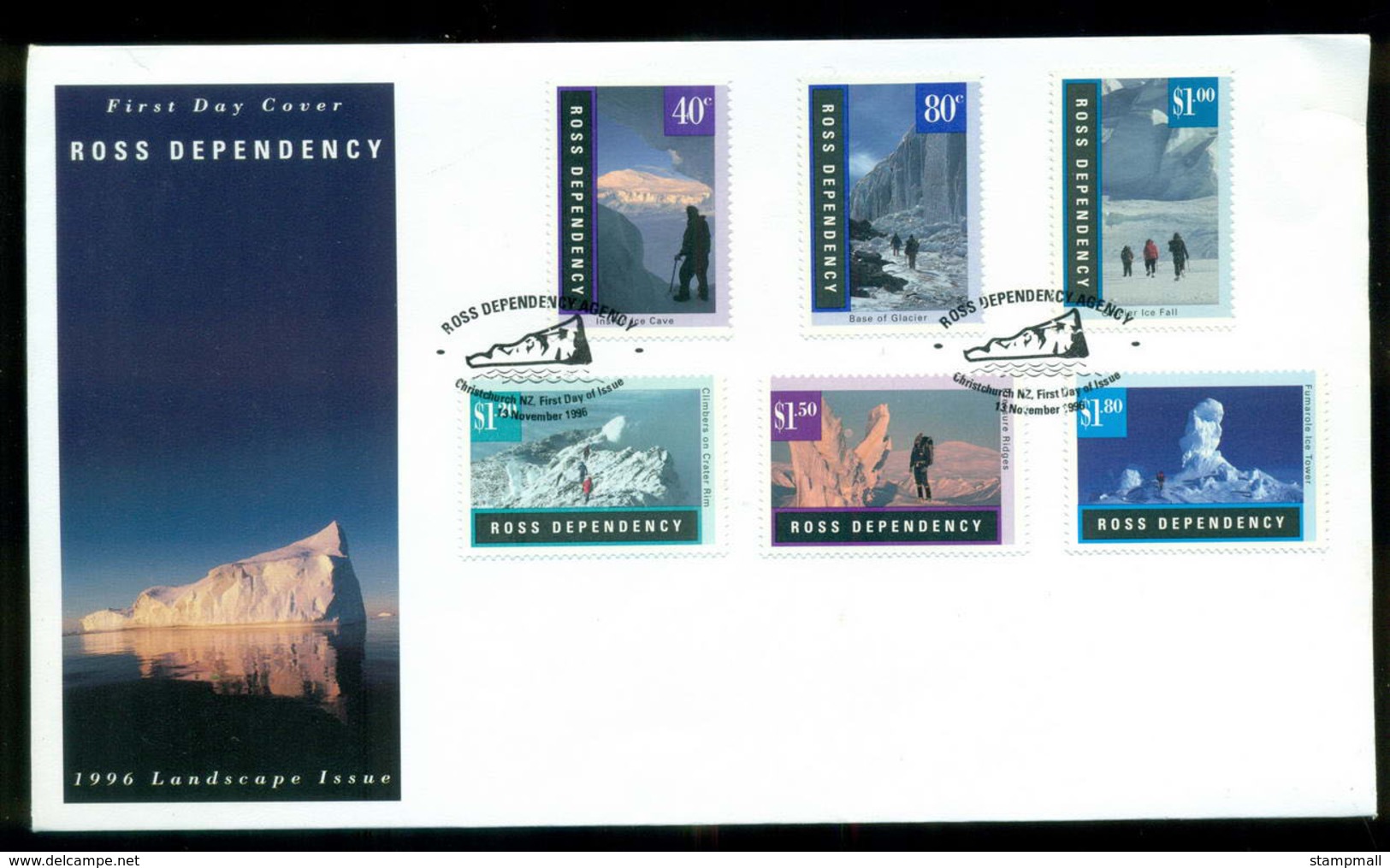 Ross Dependency 1996 Antarctic Landscapes FDC Lot52888 - Neufs