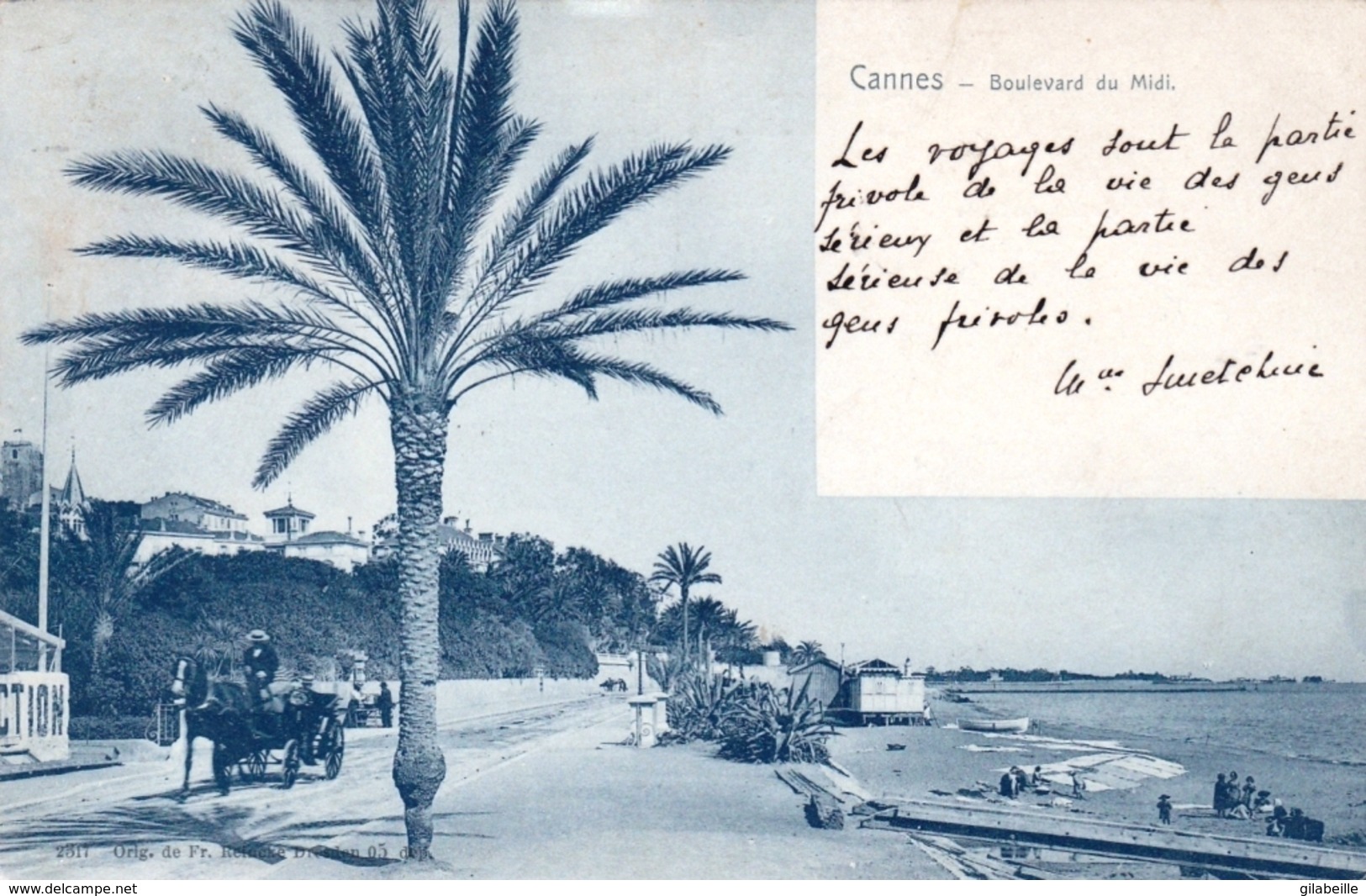 06 - Alpes Maritimes - CANNES - Boulevard Du Midi 1908 - Cannes