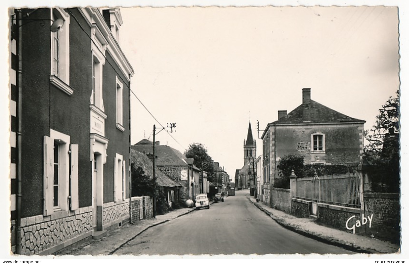 CPSM  - BALLOTS (Mayenne) - Mairie Et Rue Principale - Otros & Sin Clasificación