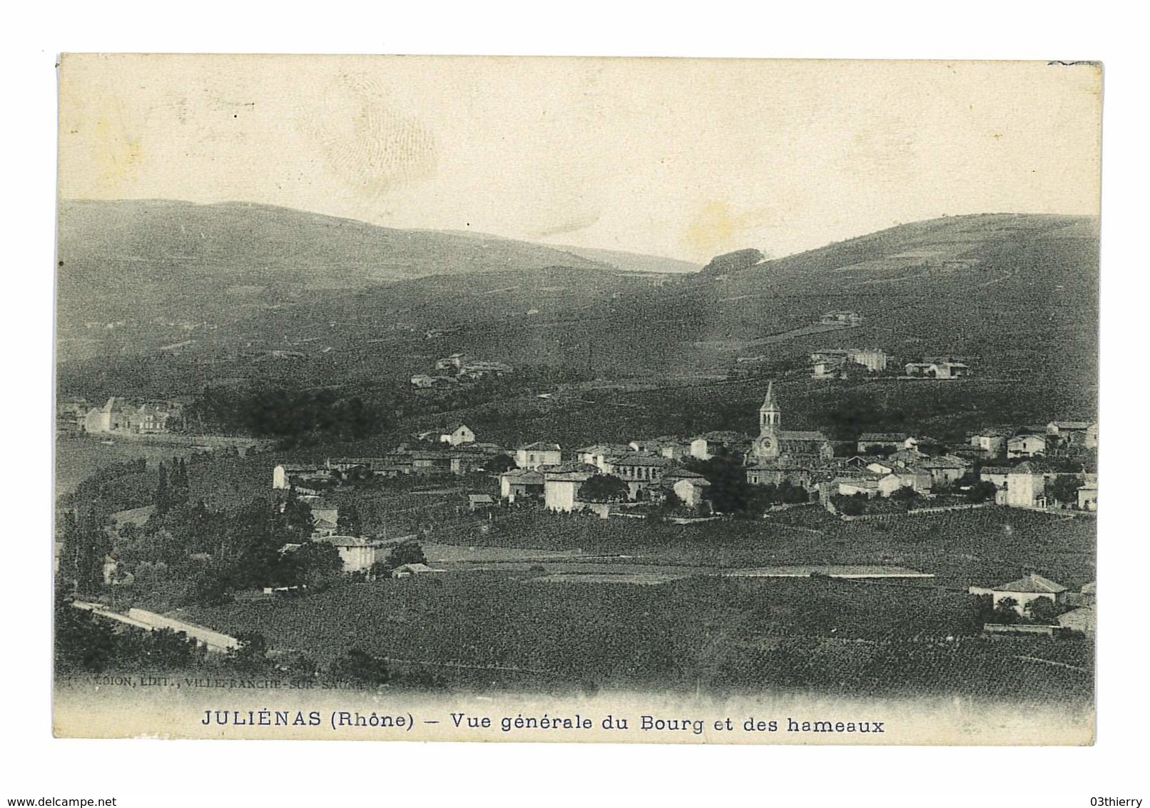 CPA 69 Julienas Vue Generale Du Bourg Et Des Hameaux - Julienas