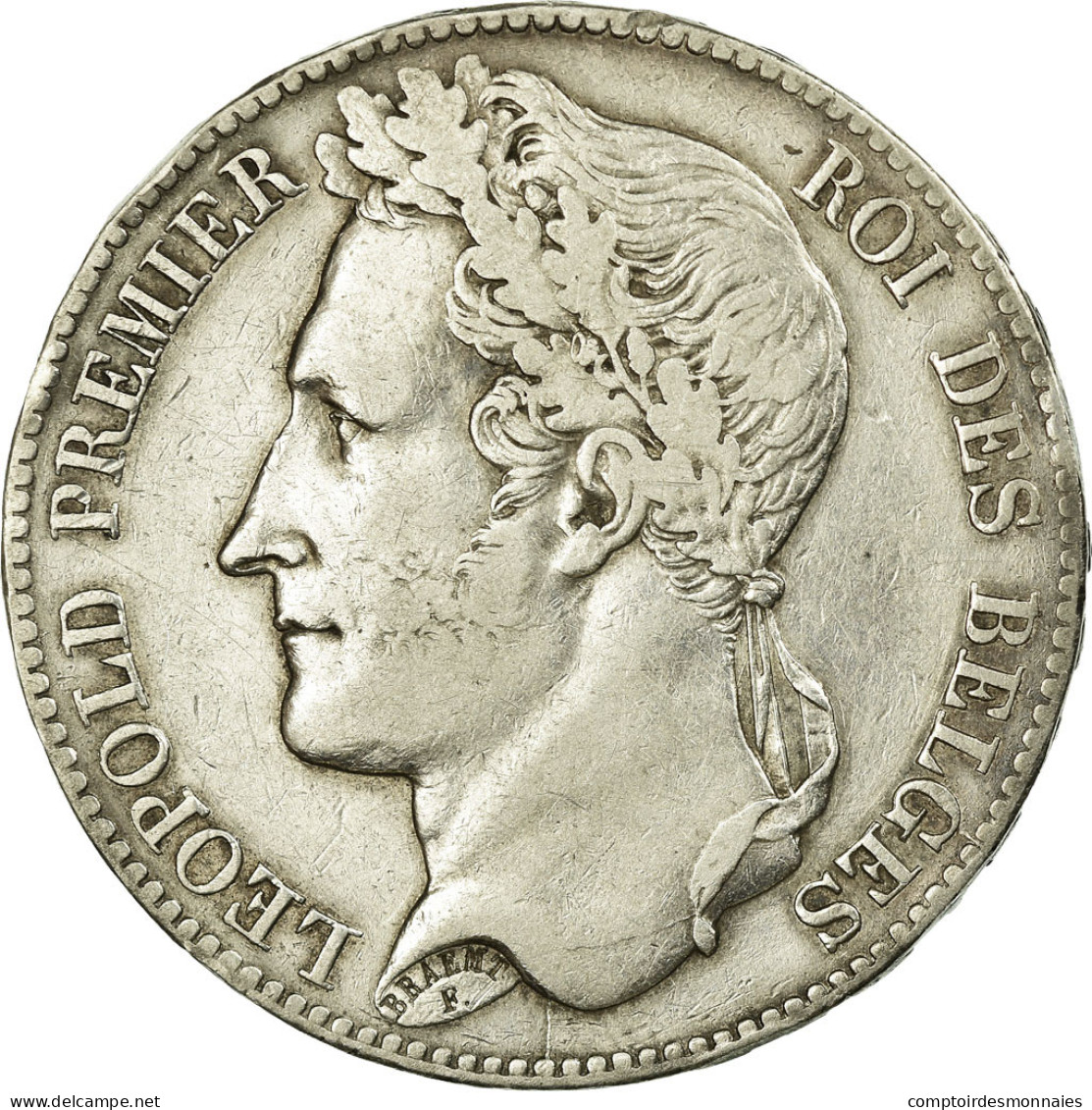 Monnaie, Belgique, Leopold I, 5 Francs, 5 Frank, 1848, TB+, Argent, KM:3.2 - 5 Frank