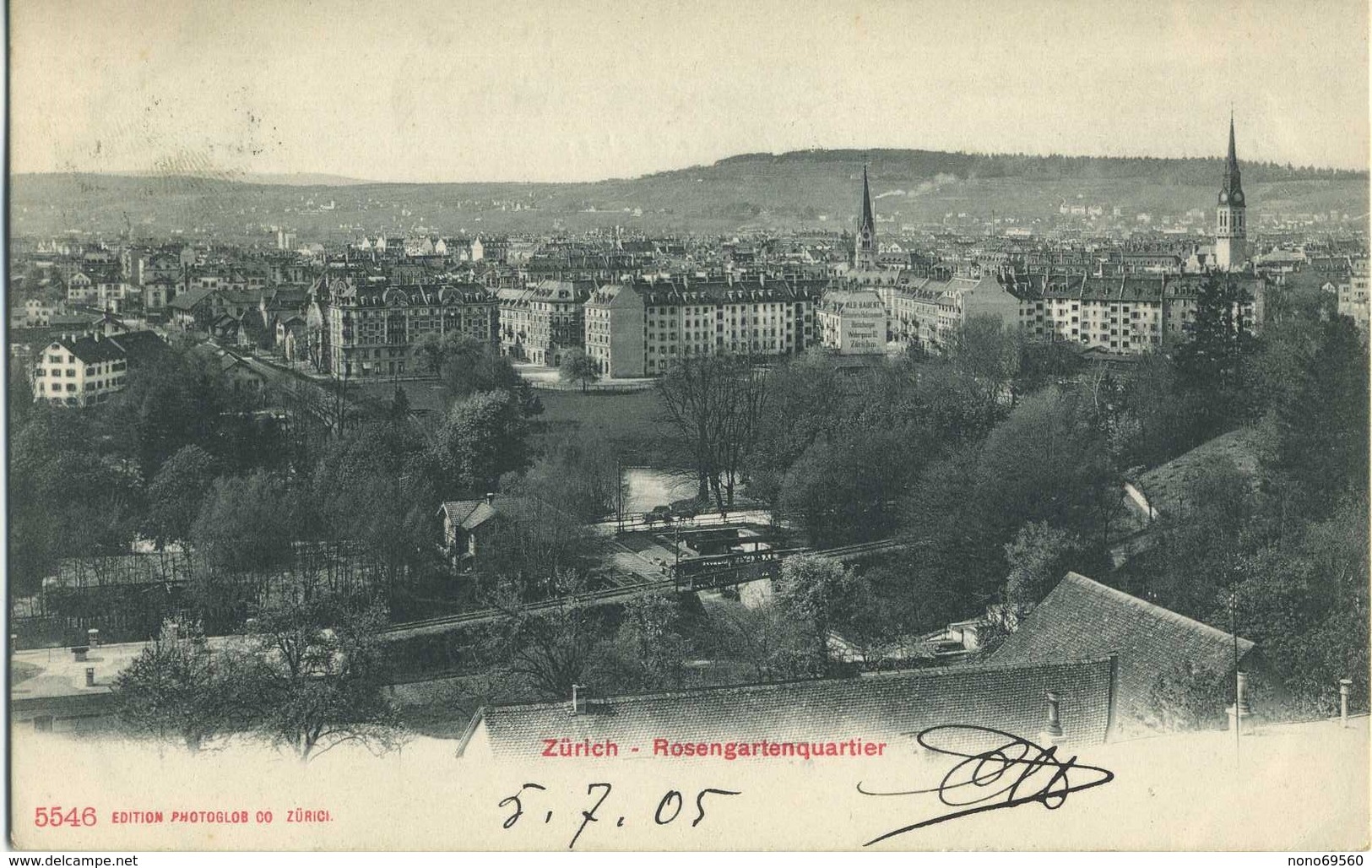 CPA Suisse Zurich Rosengartenquartier 1905 Rare - Zürich