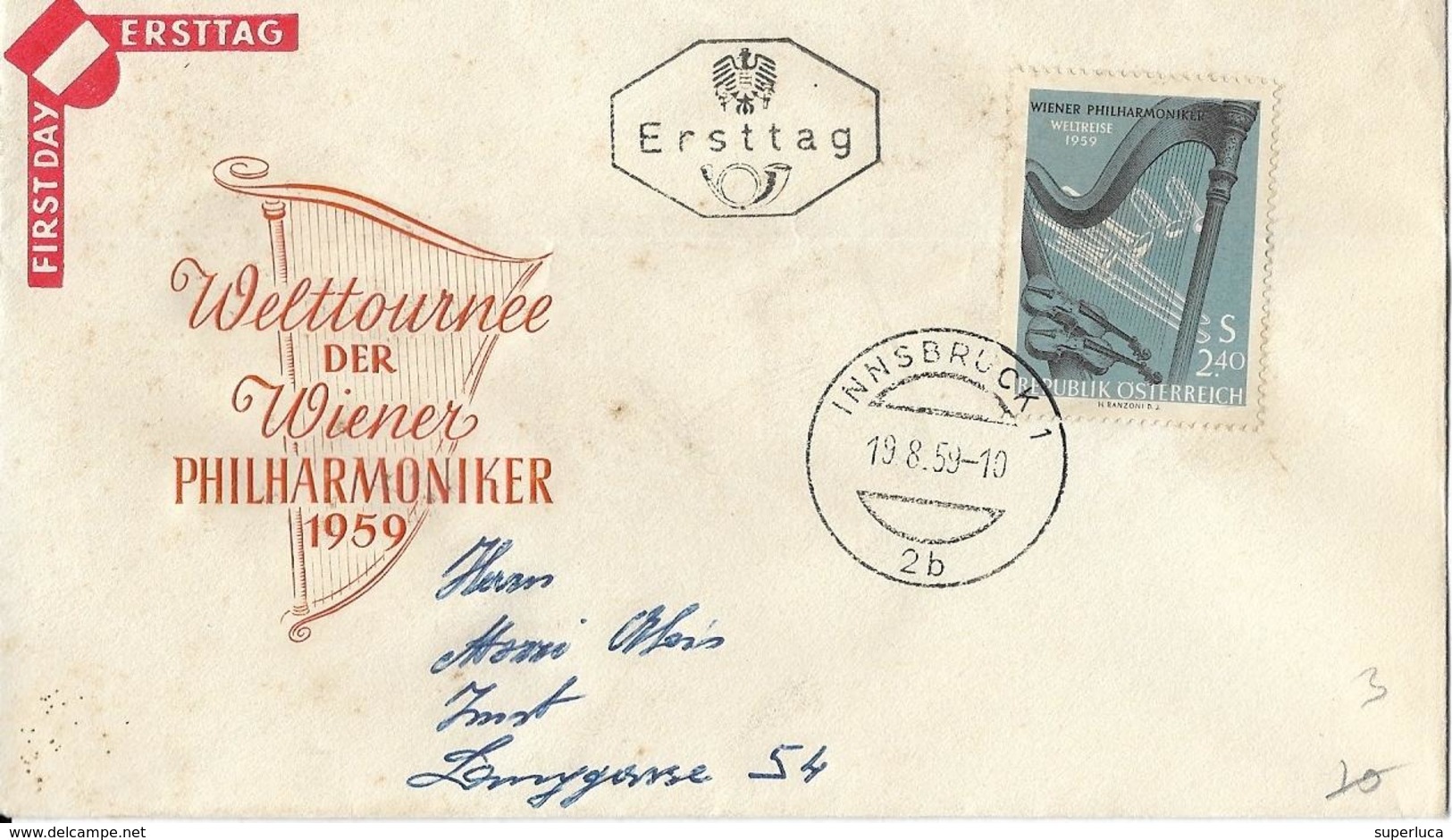 7-PHILARMONIKER 1959-FDC19-8-1959 - FDC