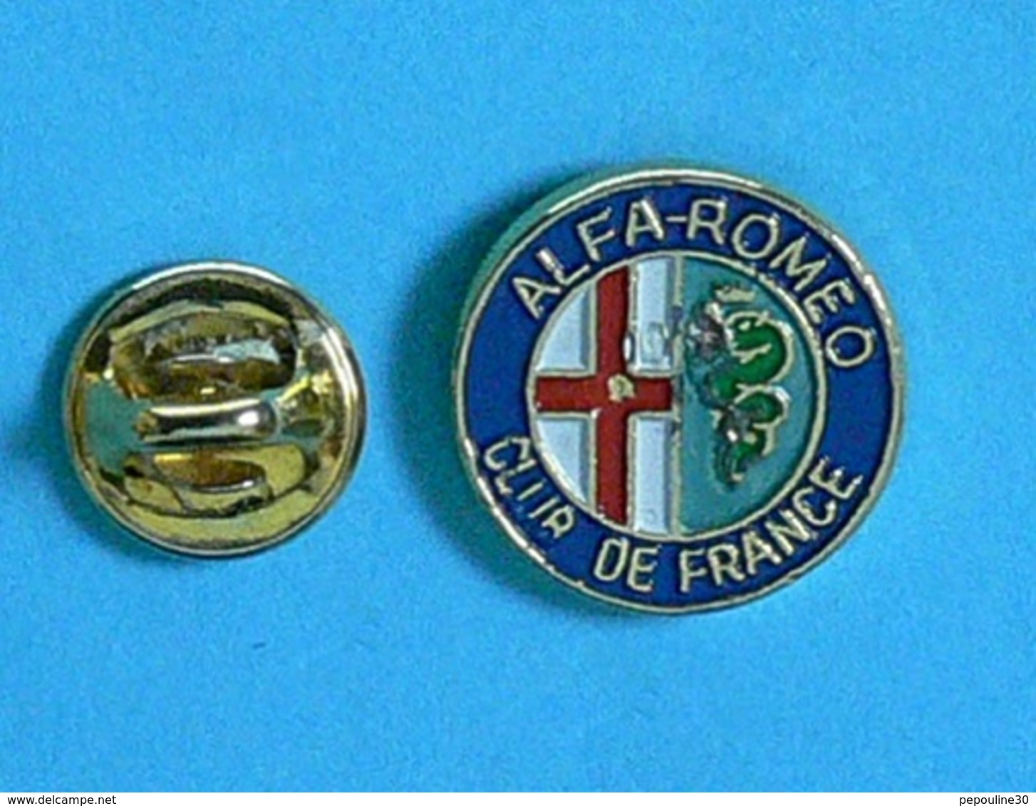 1 PIN'S  //  ** LOGO / ALFA-ROMEO / CLUB DE FRANCE ** - Alfa Romeo