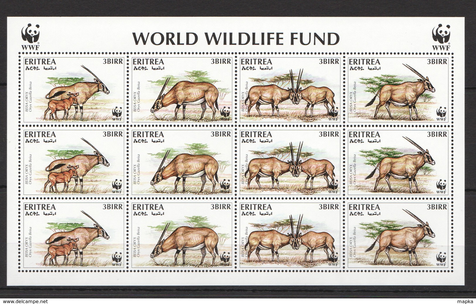 R1218 ERITREA WORLD WWF WILDLIFE FUND 1KB MNH - Autres & Non Classés