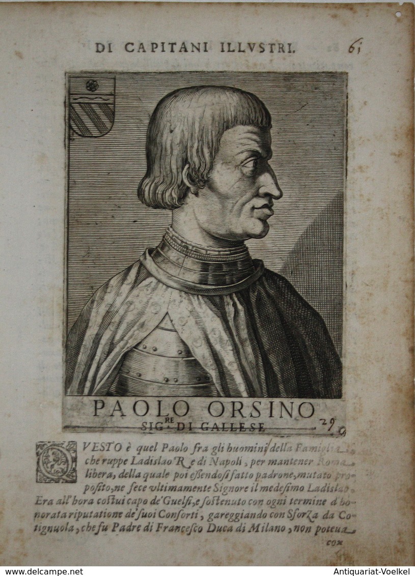 Paolo Orsino Paolo Orsini Di Gallese (1369-1416) -- Narni Orvieto Tuscania - Stiche & Gravuren