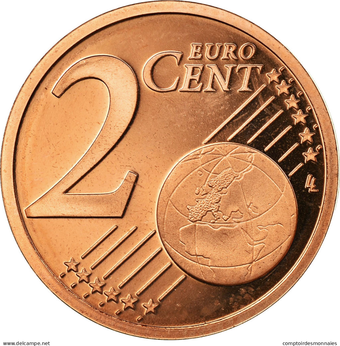 France, 2 Euro Cent, 2004, BE, FDC, Copper Plated Steel, KM:1283 - France