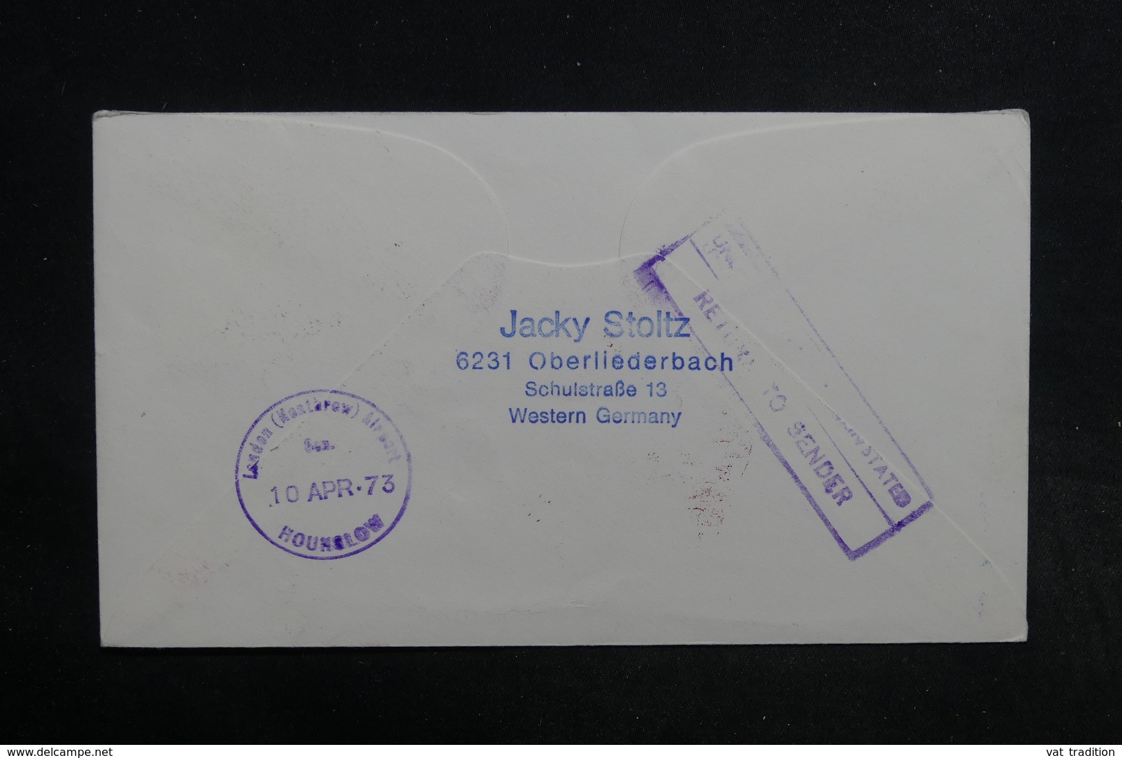 JAPON - Enveloppe 1er Vol Tokyo / Londres En 1973 - L 32280 - Briefe U. Dokumente