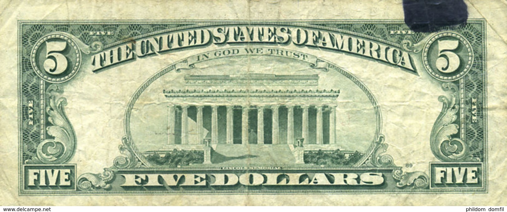 Ref. 531-927 - BIN UNITED STATES . 1995. 5 DOLLARS US ESTADOS UNIDOS 1995 - Other & Unclassified