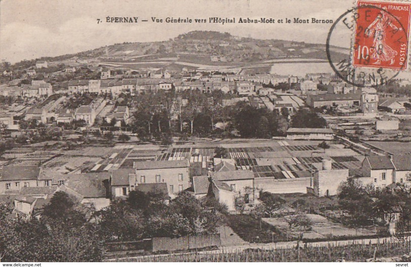 EPERNAY  -  Vue Générale Vers L'Hôpital Auban-Moët Et Le Mont-Bernon - Epernay