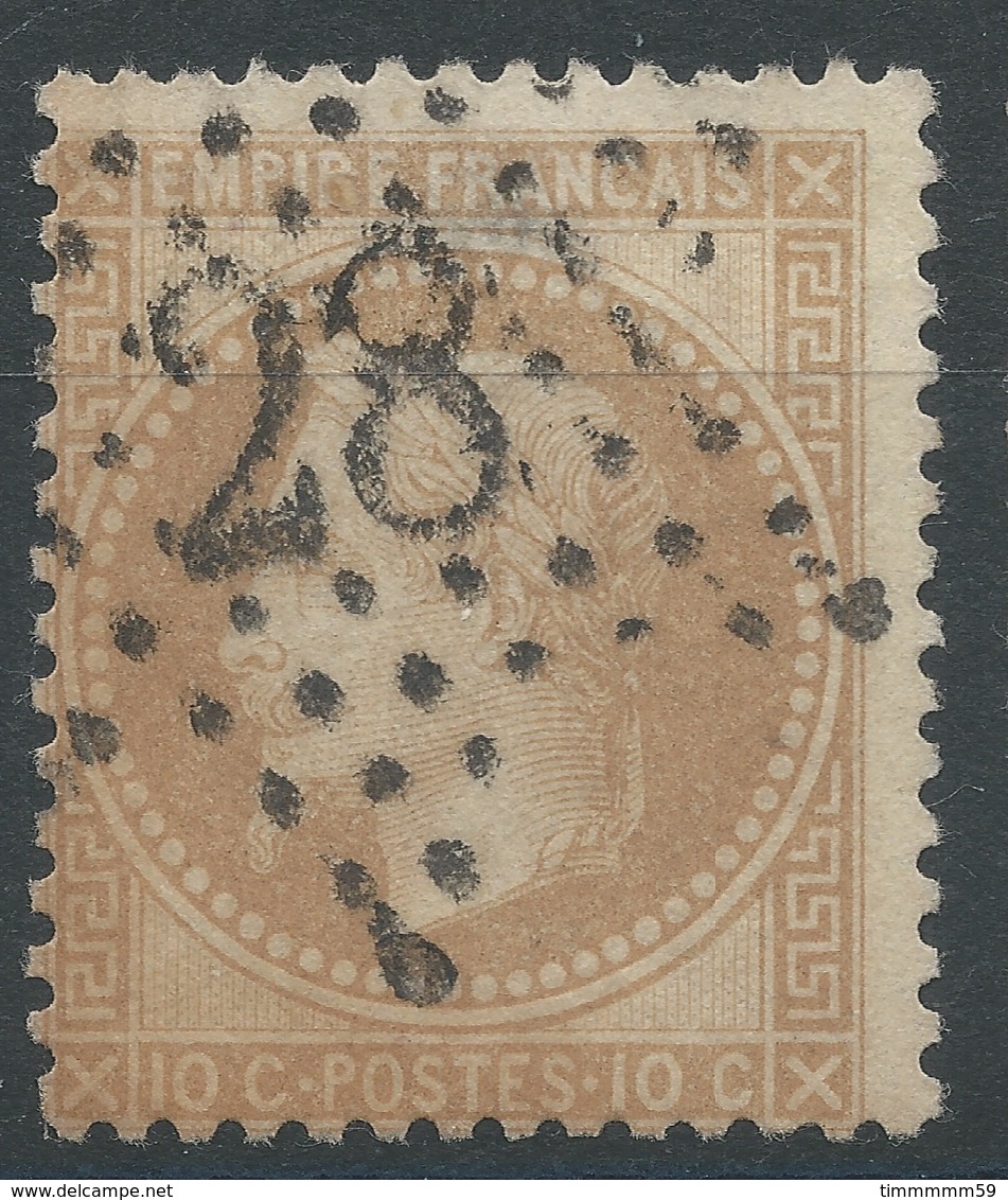 Lot N°49062  N°28B, Oblit étoile Chiffrée 28 De PARIS ( R. Cardinal-Lemoine ) - 1863-1870 Napoleone III Con Gli Allori