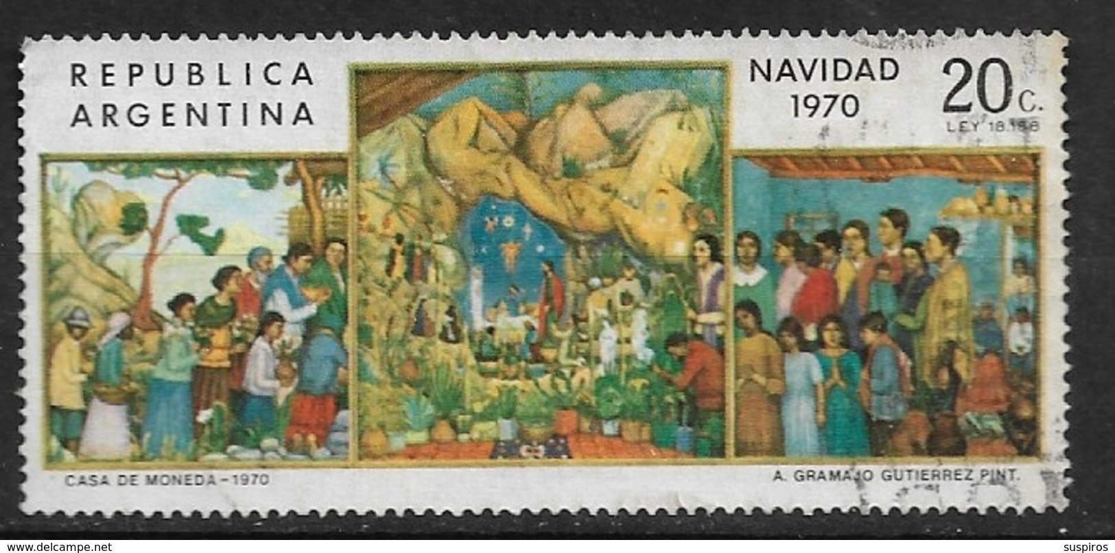 ARGENTINA   1970 Christmas Ø - Used Stamps