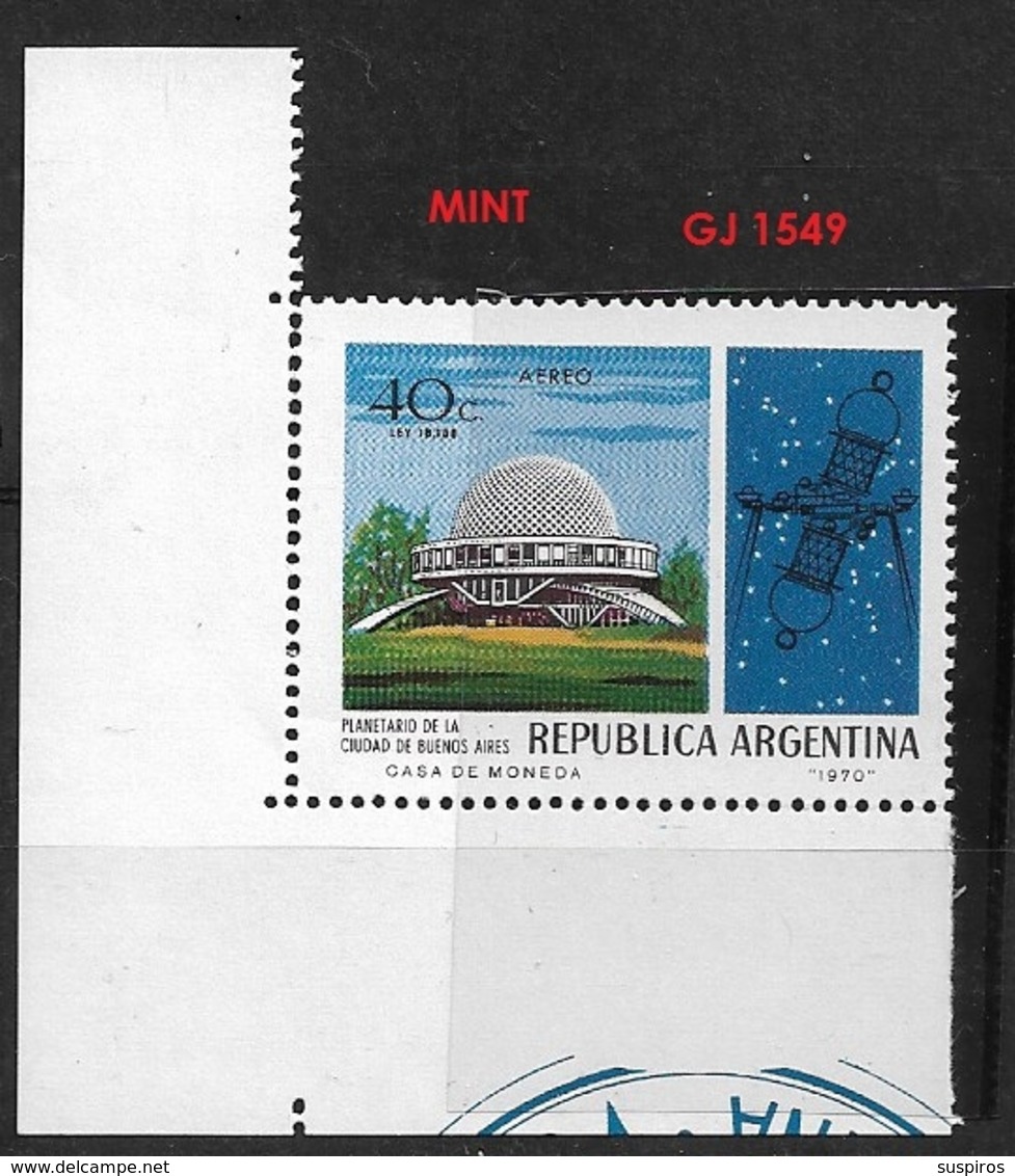 ARGENTINA  1970 Airmail - Buenos Aires Planetarium  MINT   Astronomy | Observatories - Ungebraucht