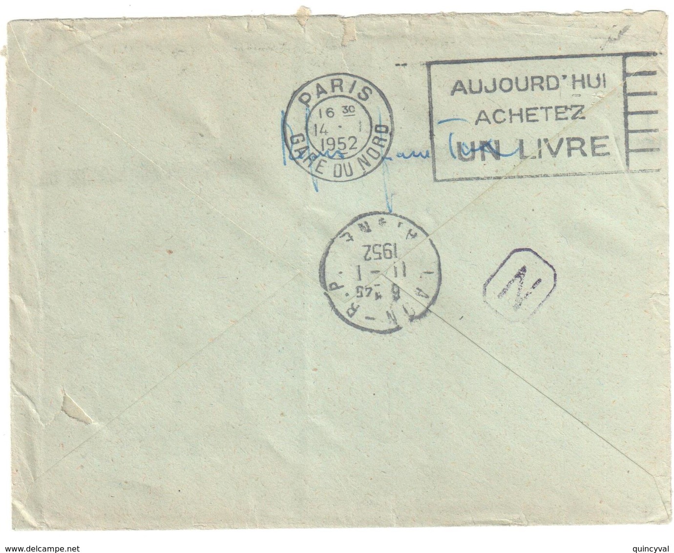 LAON Aisne Lettre NON Affranchie Adressée IMPOTS Taxe REFUSE Rebuts PARIS Ob 1952 10 Fgerbe Orange Yv T 86 - 1859-1959 Covers & Documents