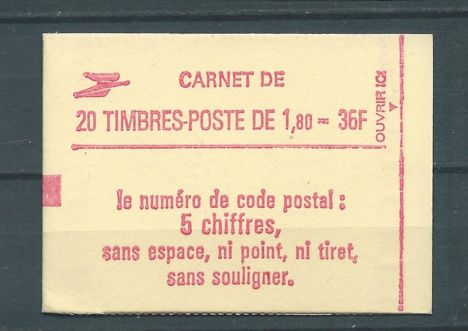 France Carnet 2220 C8 (ou C8a ?) Neuf Fermé Cote 19 € (ou 80 €) - Lot 2 - Autres & Non Classés