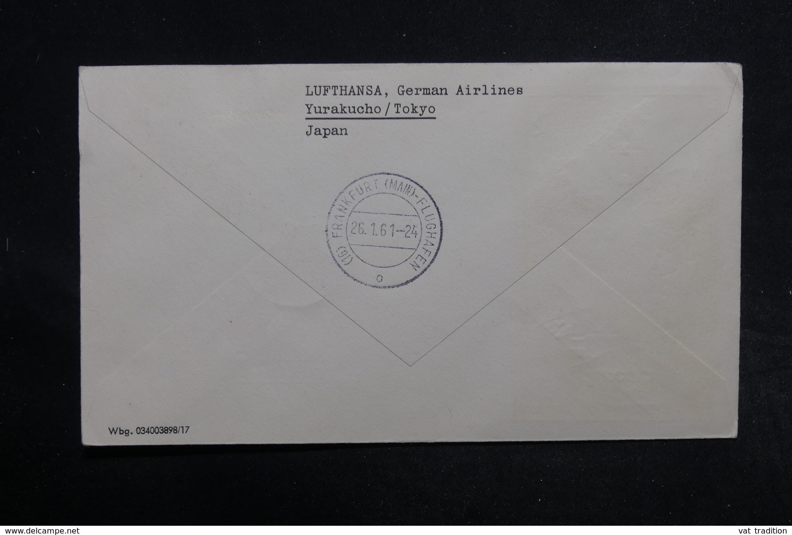 JAPON - Enveloppe 1er Vol Japon / Allemagne En 1961 - L 32304 - Briefe U. Dokumente