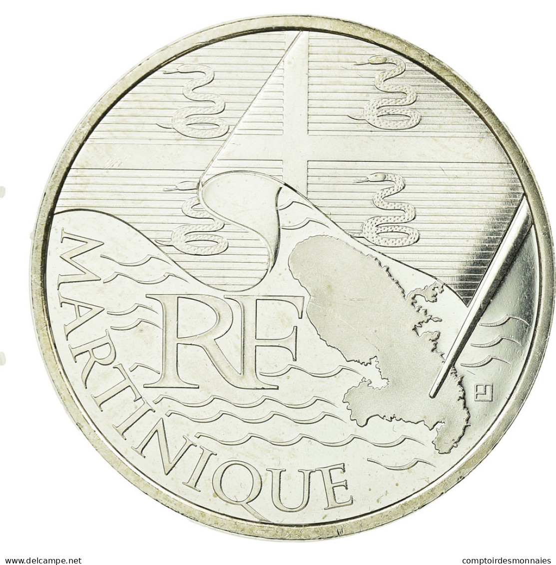 France, 10 Euro, Martinique, 2010, SPL, Argent, Gadoury:EU399, KM:1662 - France