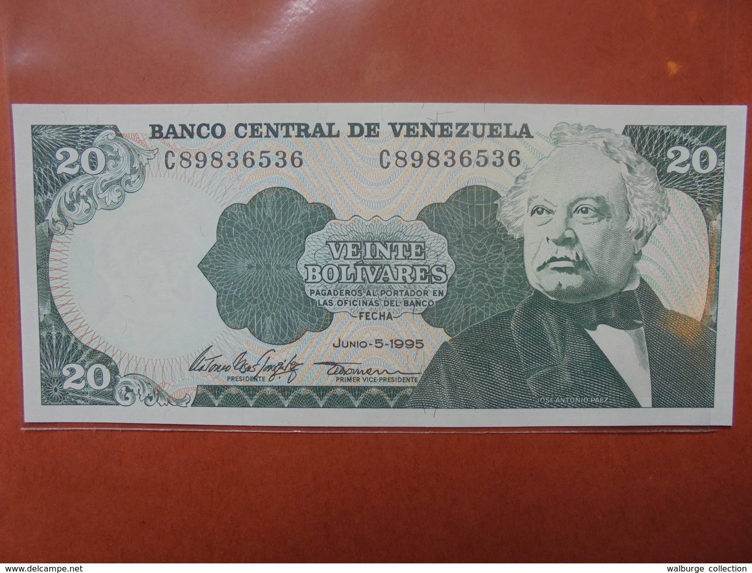 VENEZUELA 20 BOLIVARES 1995 PEU CIRCULER/NEUF - Venezuela