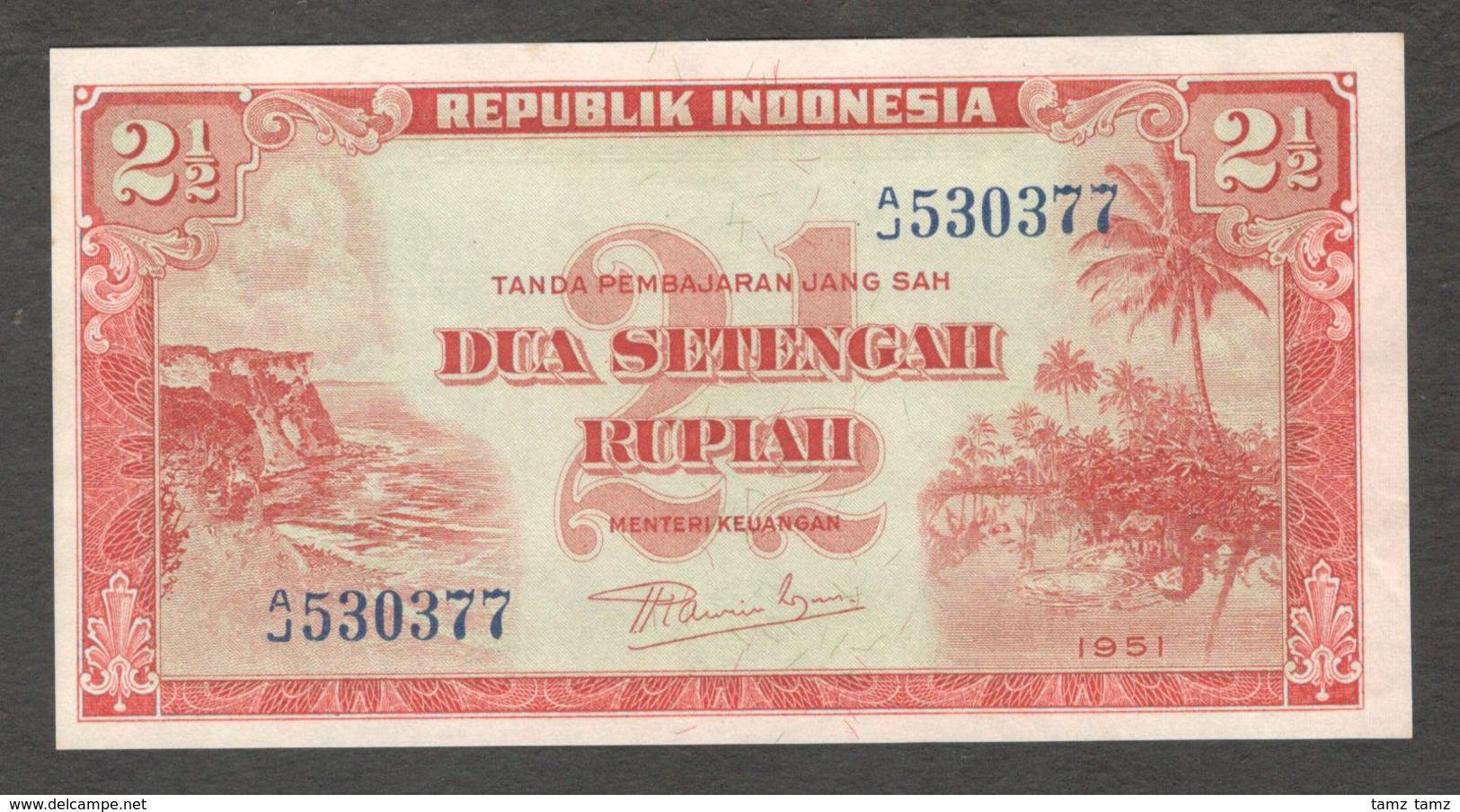 Indonesia 2.5 2 1/2 Rupiah 1951 UNC - Indonésie