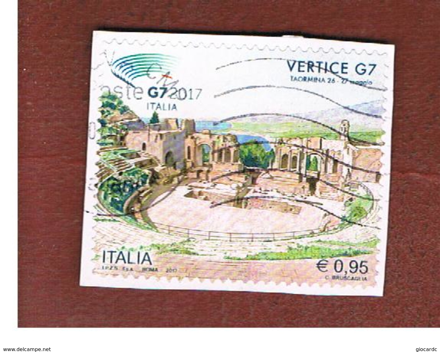 ITALIA REPUBBLICA  -   2017 VERTICE G7 A TAORMINA  -   USATO  ° - 2011-20: Oblitérés