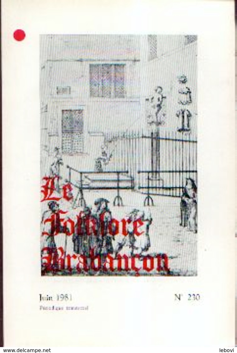 « Les Statues Et Fontaines Anciennes D La Ville De BRUXELLES» Article In « Le Folklore Brabançon – N° 230 (1981) - Belgique