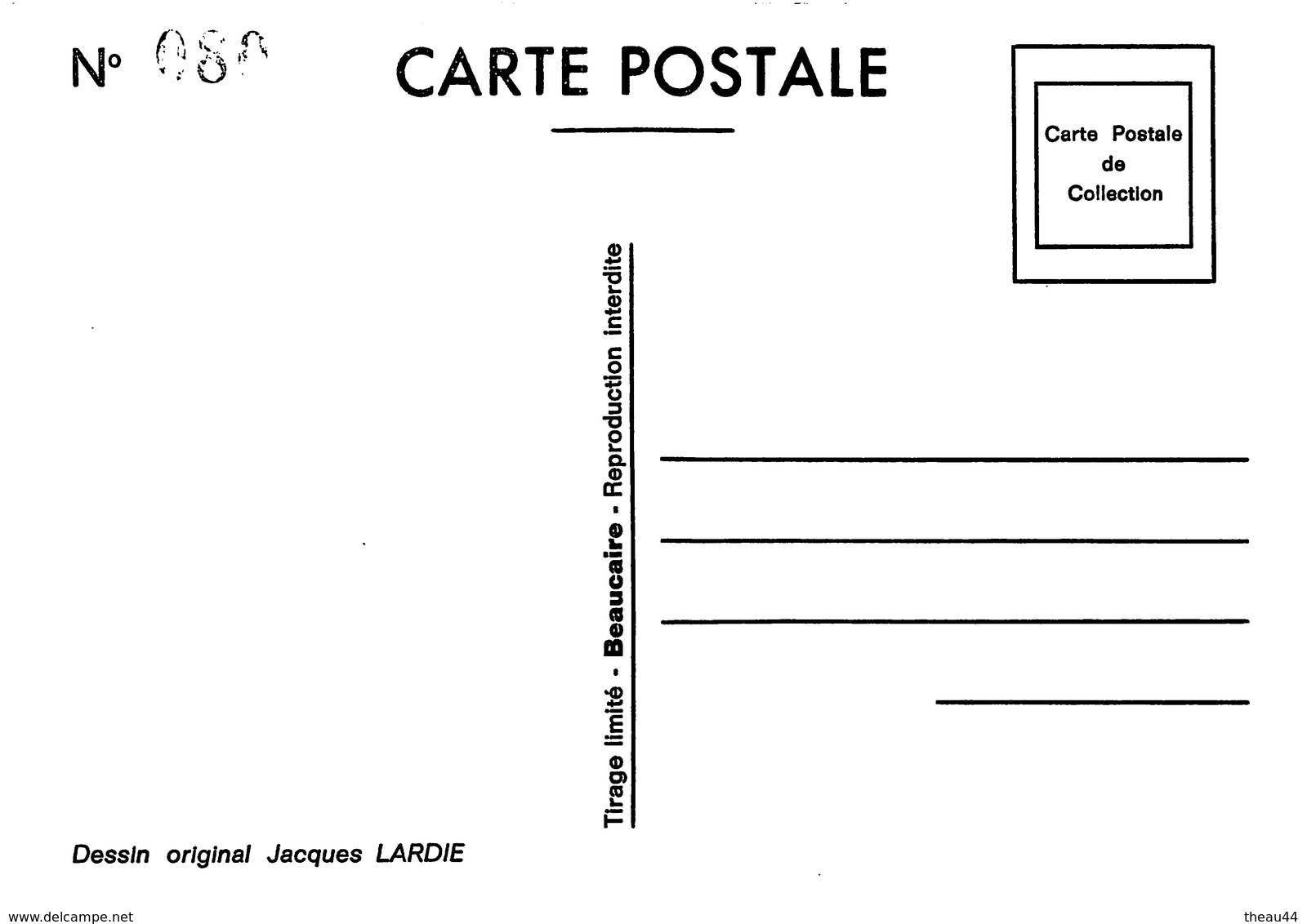 ¤¤  -  Illustrateur "LARDIE"  -  TGV  -  Politique  -  François MITTERAND  -  Tirage Limité 85 Ex  -  ¤¤ - Autres & Non Classés