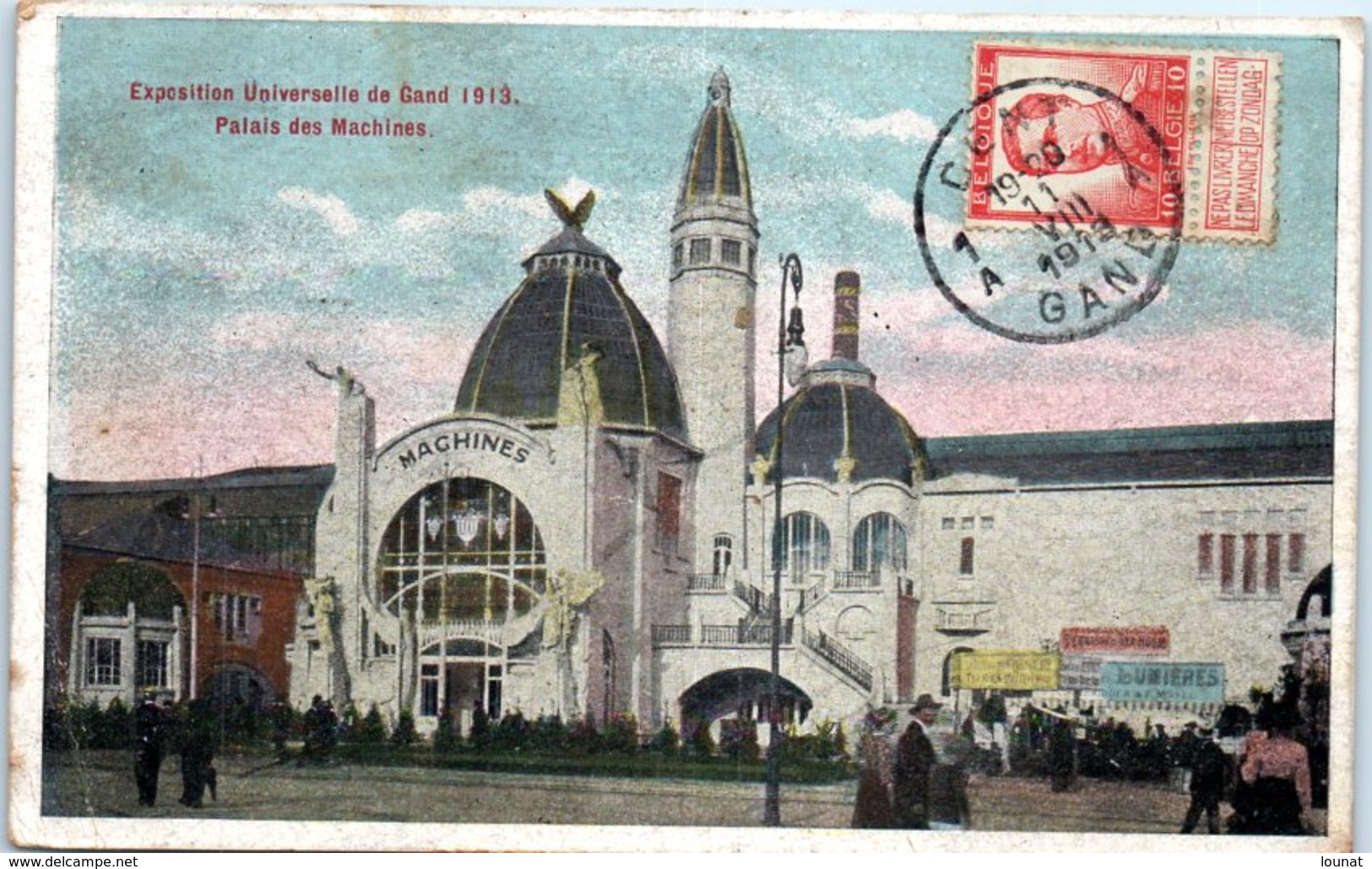 Evénement - Exposition Universelle De GAND 1913 - Palais Des Machines (timbre Oblitération) - Expositions