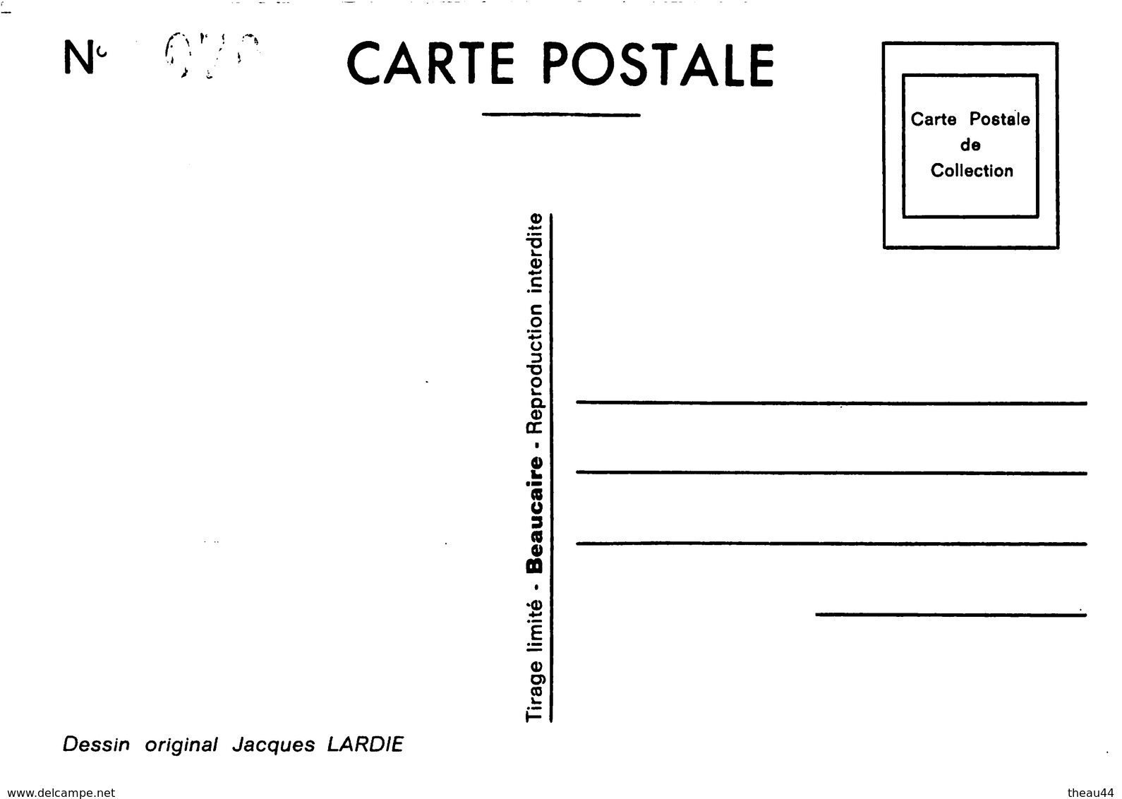 ¤¤  -  Illustrateur "LARDIE"  -  TGV  -  Politique  -  Jean-Paul GOUDE  -  Tirage Limité 85 Ex  -  ¤¤ - Altri & Non Classificati