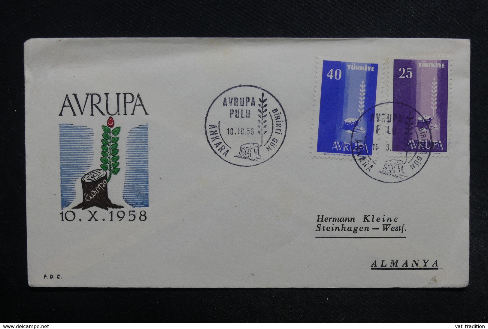 TURQUIE - Enveloppe FDC En 1958 - L 32321 - FDC