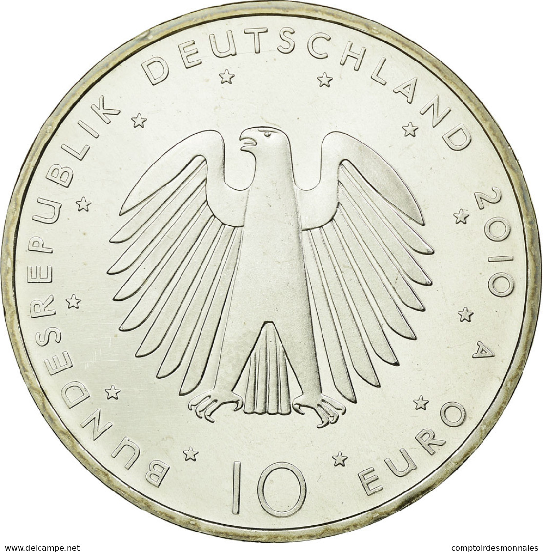 République Fédérale Allemande, 10 Euro, 2010, Proof, FDC, Argent, KM:290 - Allemagne